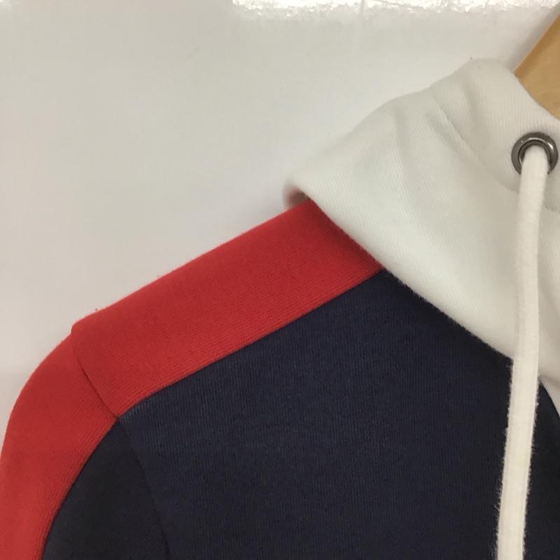 ポロラルフローレン POLO RALPH LAUREN パーカー 長袖 フルジップ ジップアップ フーディー スリーブロゴ XS ワンポイント 白 / ホワイト / X 赤 / レッド / X 紺 / ネイビー /  メンズ USED 古着 中古 10143858