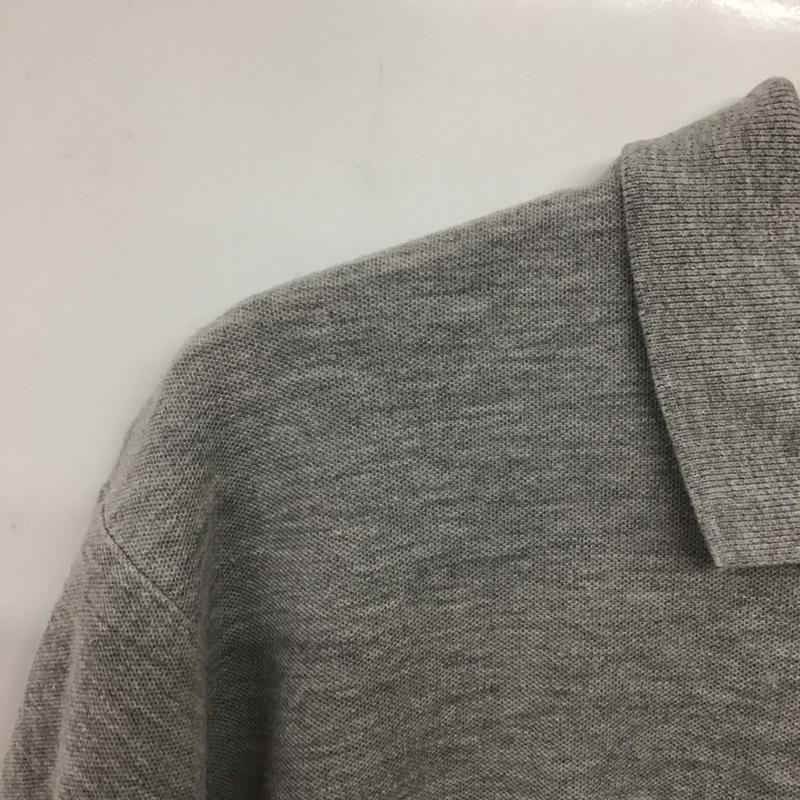 ビームス BEAMS ポロシャツ 半袖 半袖ポロシャツ カラーシャツ 半袖カットソー L ロゴ、文字 灰 / グレー /  メンズ USED 古着 中古 10138571