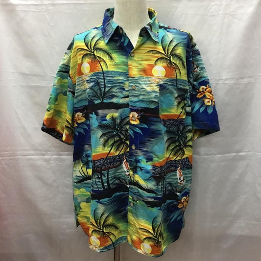 古着 USED シャツ、ブラウス 半袖 半袖シャツ カラーシャツ 半袖カットソー アロハシャツ XL プリント マルチカラー / マルチカラー /  メンズ USED 古着 中古 10109005