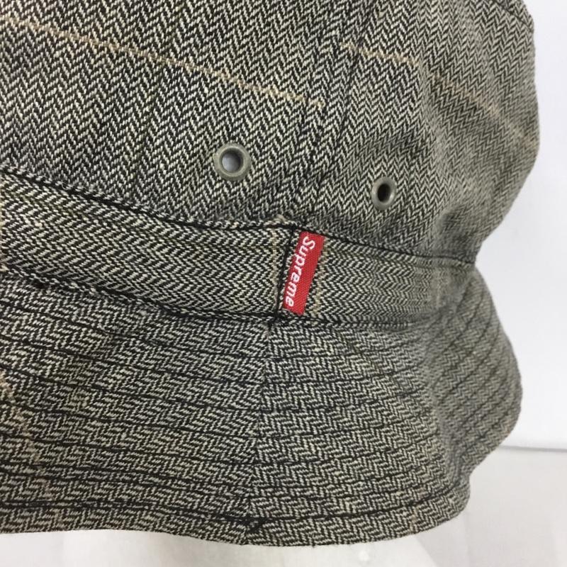シュプリーム Supreme 帽子 ハット ヘリンボーン ロゴ、文字 黒 / ブラック / X 茶 / ブラウン /  メンズ USED 古着 中古 10146076