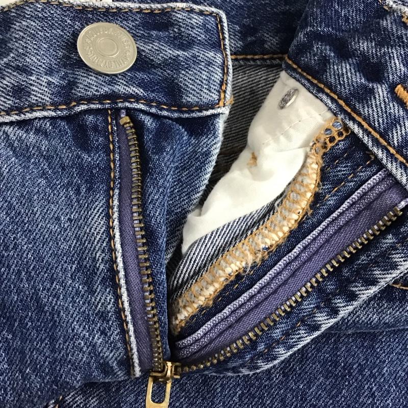 アズールバイマウジー AZUL BY MOUSSY パンツ デニム、ジーンズ 250CAH11-308G PATCHWORK DENIM STRAIGHT S 無地 青 / ブルー /  レディース USED 古着 中古 10119385
