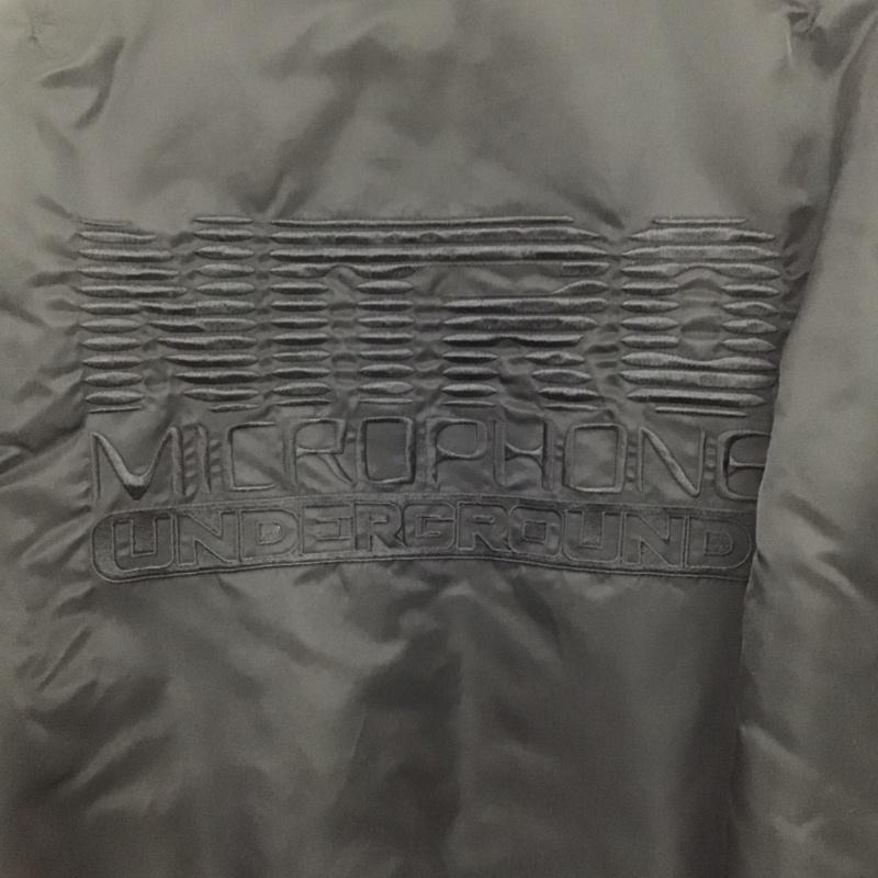 アヴィレックス AVIREX ジャケット、上着 ジャケット、ブレザー 783-4952014 nitro microphone underground フライトジャケット ナイロンジャケット L 無地 黒 / ブラック /  メンズ USED 古着 中古 10141385