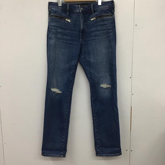 ジーユー GU パンツ デニム、ジーンズ 324h081b UNDERCOVER スリムダメージジーンズ Gパン ストレッチ M ダメージ加工 インディゴ / インディゴ /  メンズ USED 古着 中古 10140281