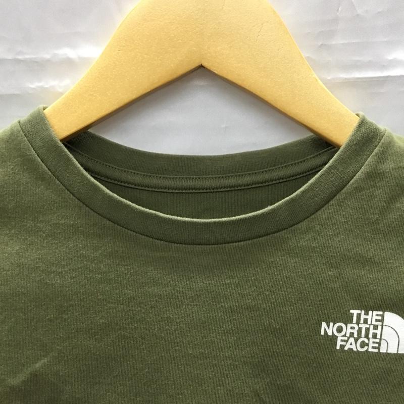 ザノースフェイス THE NORTH FACE Tシャツ 長袖 NTJ82020 ロングスリーブスクエアロゴティー キッズ 130 130cm ロゴ、文字 カーキ / カーキ /  ボーイズ USED 古着 中古 10107445