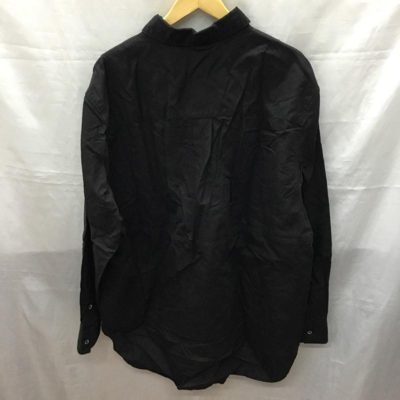 ニコアンド niko and... シャツ、ブラウス 長袖 H231MA13KM Le Pigeon Voyageur 別注 オックスロングシャツ プルオーバー L ワンポイント 黒 / ブラック /  メンズ USED 古着 中古 10119308