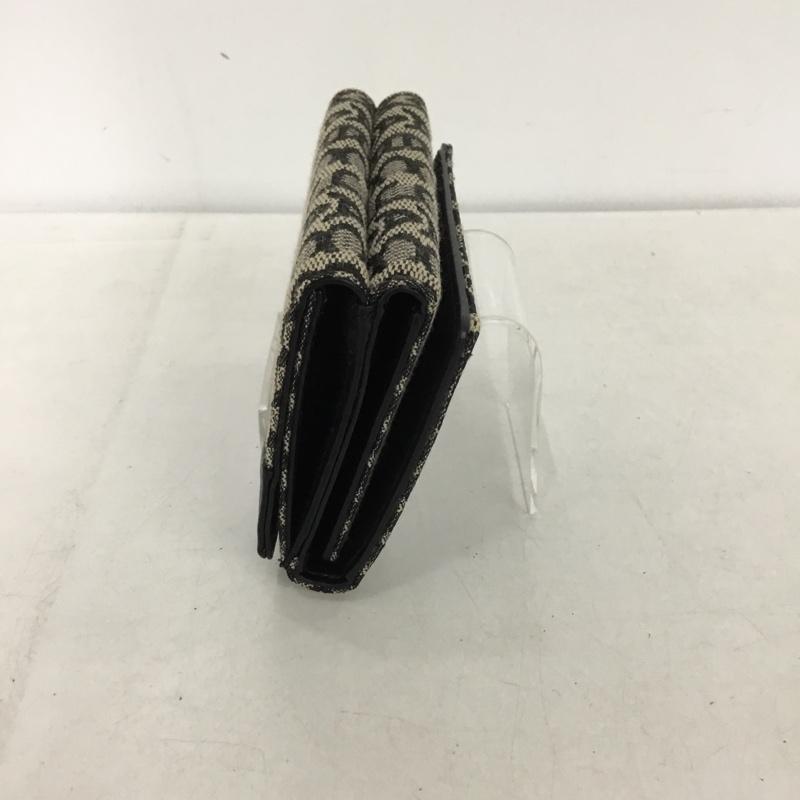 マークジェイコブス MARCJACOBS 財布 コンパクト財布 2F3SMP041S08 261 三つ折り モノグラム ジャカード 総柄 黒 / ブラック /  レディース USED 古着 中古 10147433