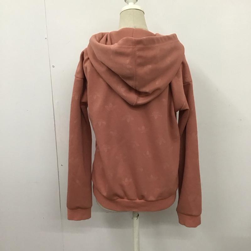 アディダス adidas パーカー 長袖 CD6931 M ロゴ、文字 X プリント 桃 / ピンク /  レディース USED 古着 中古 10124820