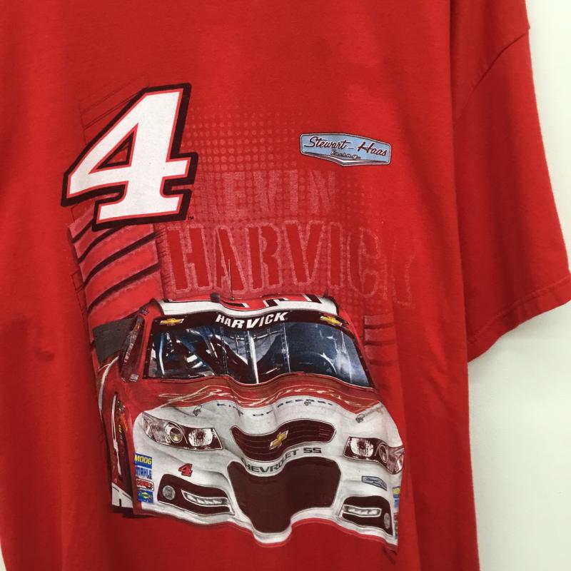 ユーズドクロージング used clothes Tシャツ 半袖 KEVIN HARVICK レーシングTee XXL プリント 赤 / レッド /  メンズ USED 古着 中古 10133851