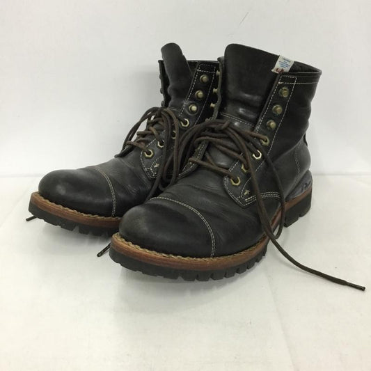 ビズビム VISVIM ブーツ ショートブーツ US10 レザー レースアップ US：10 無地 黒 / ブラック /  メンズ USED 古着 中古 10130194