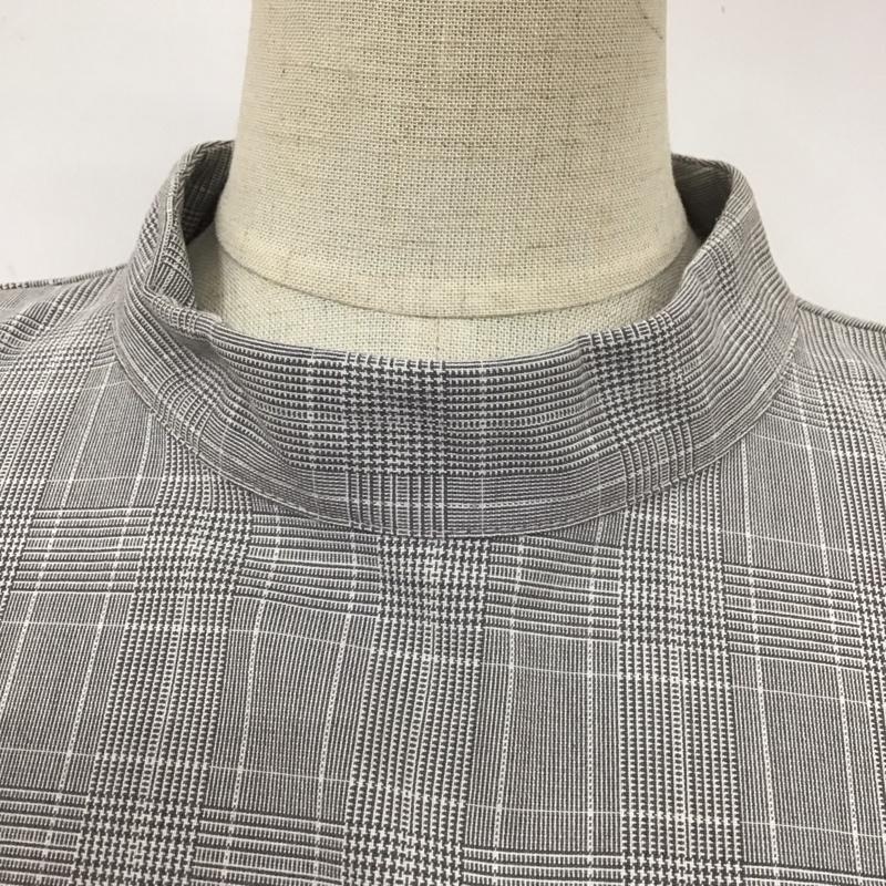 ザラ ZARA ワンピース ロングスカート 半袖ロングワンピース 総柄 タイトスカート M チェック 灰 / グレー /  レディース USED 古着 中古 10113059