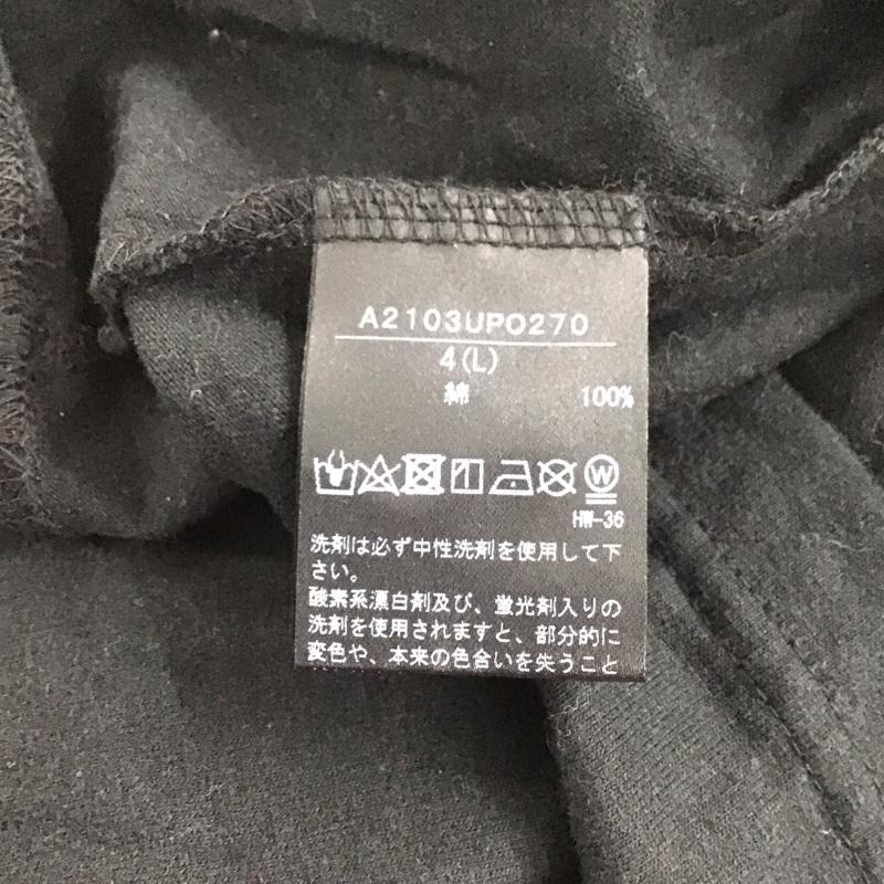 ピンクハウス PINK HOUSE Tシャツ 七分袖 L 無地 黒 / ブラック /  レディース USED 古着 中古 10143376