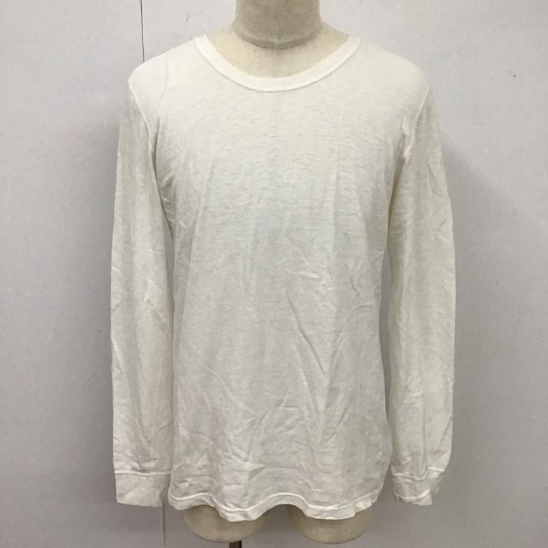 ハリウッドランチマーケット HOLLYWOOD RANCH MARKET カットソー 長袖 長袖カットソー クルーネックカットソー ロングスリーブカットソー プリントTシャツ L 無地 白 / ホワイト /  メンズ USED 古着 中古 10119006
