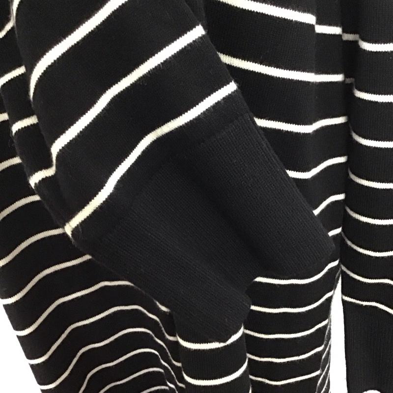 ザラ ZARA ワンピース ロングスカート 5536 165 105 ニットワンピース 長袖 XL ボーダー柄 黒 / ブラック / X 白 / ホワイト /  レディース USED 古着 中古 10122117