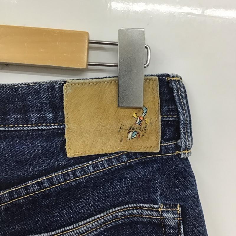 スカルジーンズ SKULLJEANS パンツ デニム、ジーンズ デニムパンツ ストレートパンツ スリムパンツ カジュアルパンツ 無地 インディゴ / インディゴ /  メンズ USED 古着 中古 10109944