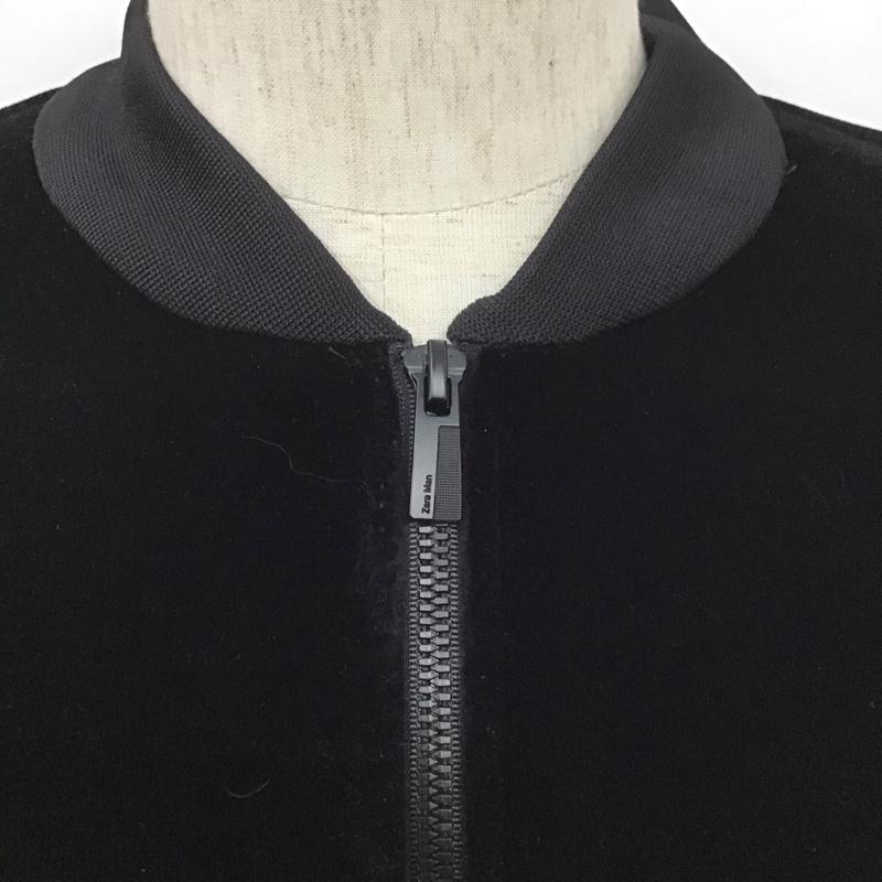 ザラメン ZARA MAN ジャケット、上着 ジャンパー、ブルゾン ジップアップジャケット ジャンパー ノーカラージャケット カジュアルジャケット アウター XXL 無地 黒 / ブラック /  メンズ USED 古着 中古 10107701