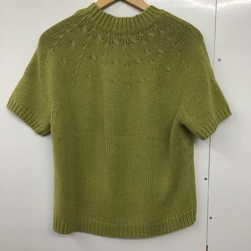バーバリーロンドン Burberry London ニット、セーター 半袖 半袖ニットカットソー クルーネック セーター FREE 無地 緑 / グリーン /  レディース USED 古着 中古 10142451