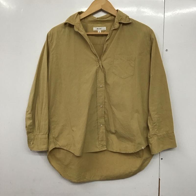 ニコアンド niko and... シャツ、ブラウス 長袖 長袖シャツ 無地シャツ カラーシャツ 3 無地 ベージュ / ベージュ /  レディース USED 古着 中古 10142695