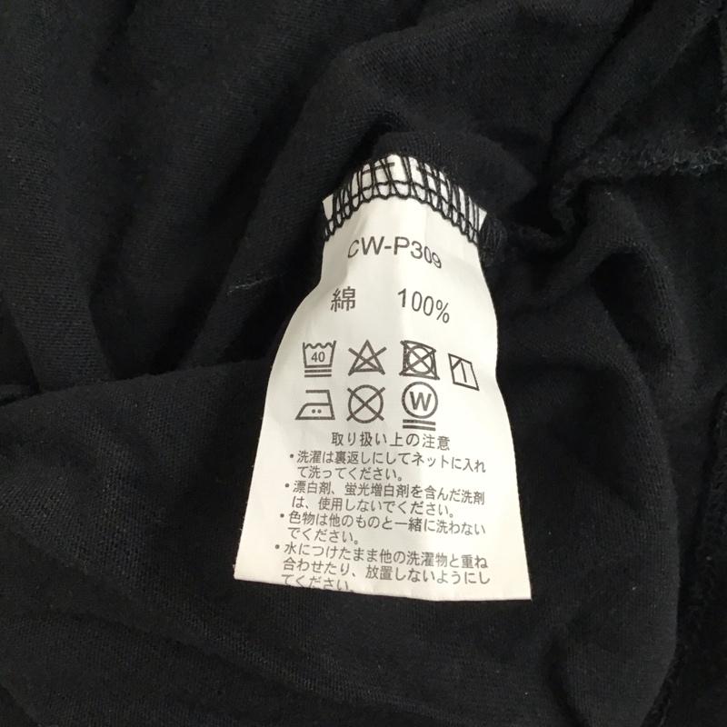 チャンピオン Champion ワンピース ひざ丈スカート CW-P309 半袖 シャーリング M ロゴ、文字 黒 / ブラック /  レディース USED 古着 中古 10114780