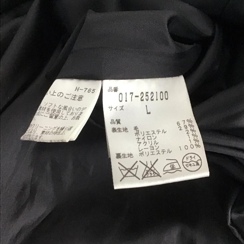 ナチュラルビューティーベーシック NATURAL BEAUTY BASIC コート コート一般 長袖ロングコート アウター カジュアルジャケット L 総柄 白 / ホワイト / X 黒 / ブラック /  レディース USED 古着 中古 10142664