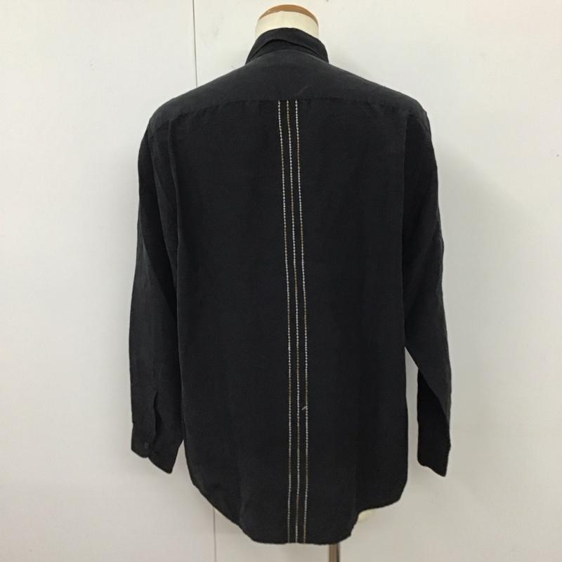 古着 USED シャツ、ブラウス 長袖 長袖シャツ カラーシャツ ポケットシャツ 長袖カットソー L プリント 黒 / ブラック /  メンズ USED 古着 中古 10119017