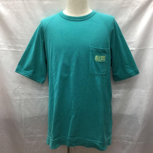 ハリウッドランチマーケット HRMARKET Tシャツ 半袖 700086-340 OLD TIME LOGO L ロゴ、文字 緑 / グリーン /  メンズ USED 古着 中古 10116116