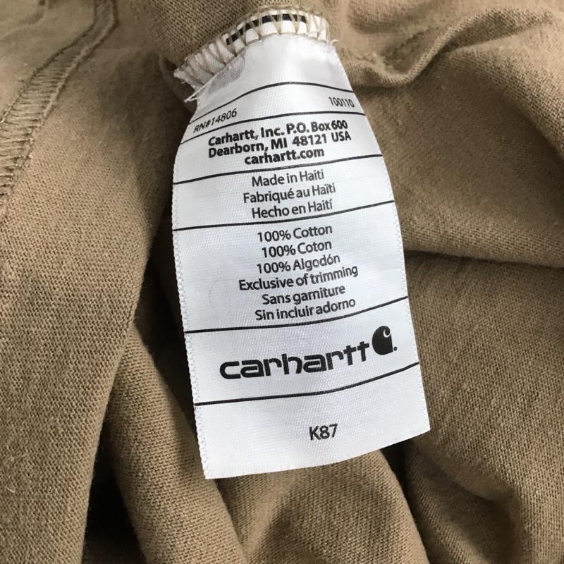 カーハート Carhartt Tシャツ 半袖 半袖カットソー プリントTシャツ クルーネックカットソー L ロゴ、文字 ベージュ / ベージュ /  メンズ USED 古着 中古 10148698