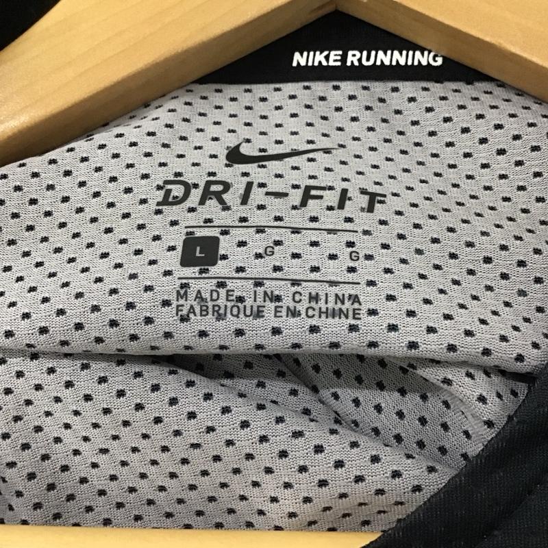 ナイキ NIKE Tシャツ 半袖 AQ4931-056 DRI-FITマイラー プリンテッド グラデーション スポーツウェア タグ付き L プリント 黒 / ブラック /  メンズ USED 古着 中古 10135545