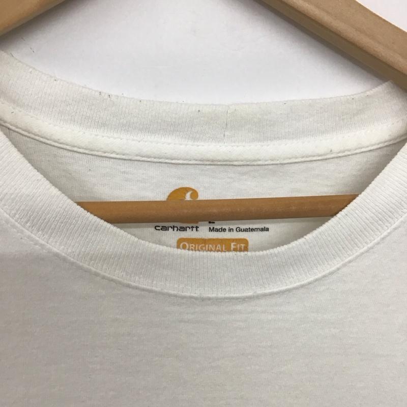 カーハート Carhartt Tシャツ 半袖 半袖カットソー プリントTシャツ クルーネックカットソー L ロゴ、文字 白 / ホワイト /  メンズ USED 古着 中古 10148528