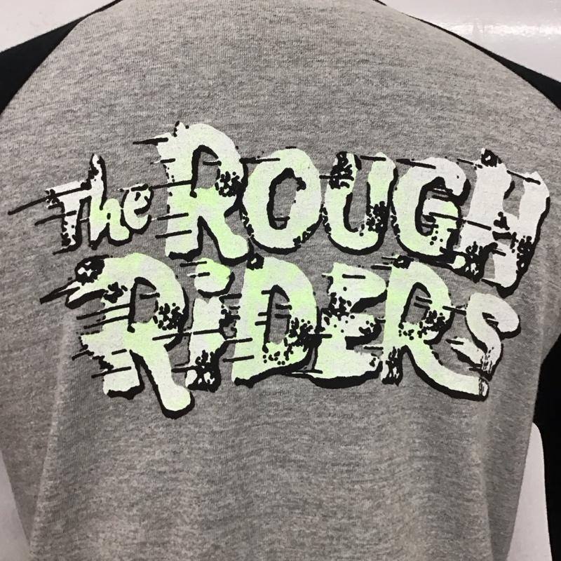 ラッツ RATS カットソー 七分袖 ラグラン クルーネックカットソー 七分丈Tシャツ S ロゴ、文字 黒 / ブラック / X 灰 / グレー /  メンズ USED 古着 中古 10114711