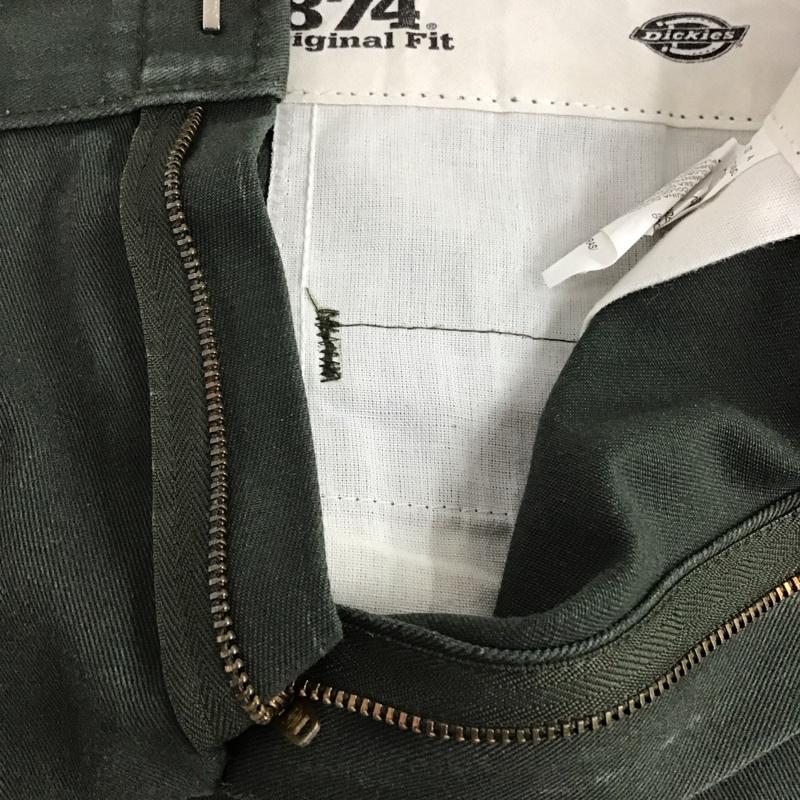 ディッキーズ Dickies パンツ ワークパンツ、ペインターパンツ ワークパンツ ワイドパンツ カジュアルパンツ 34 無地 カーキ / カーキ /  メンズ USED 古着 中古 10133519