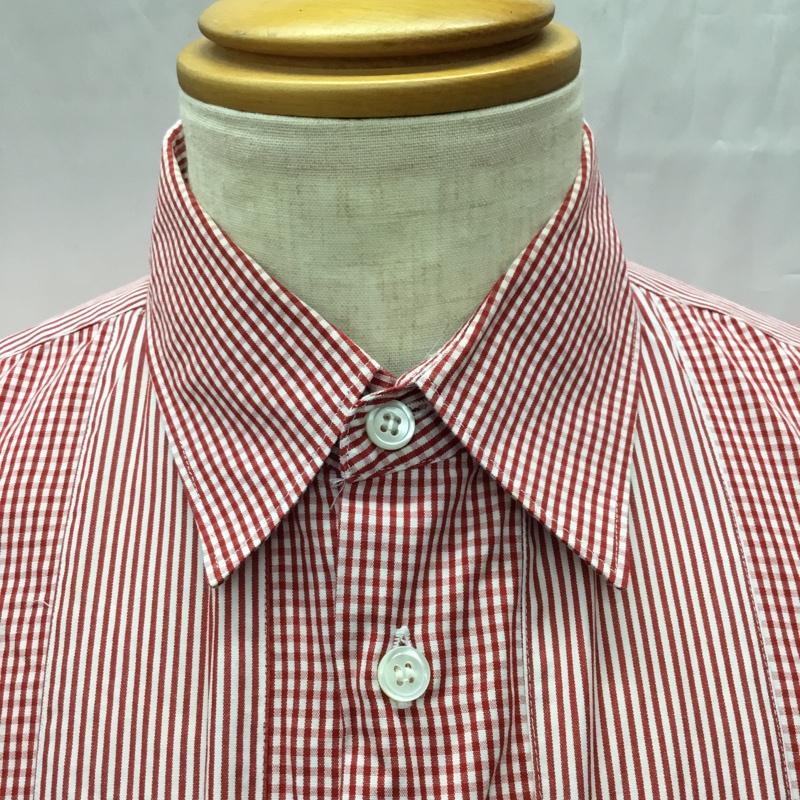 ジュンヤワタナベコムデギャルソンマン JUNYA WATANABE COMME des GARCONS MAN シャツ、ブラウス 長袖 L ストライプ 白 / ホワイト / X 赤 / レッド /  メンズ USED 古着 中古 10106288