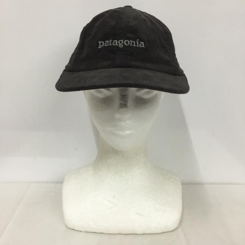 パタゴニア patagonia 帽子 キャップ コーデュロイ ロゴ、文字 黒 / ブラック /  メンズ USED 古着 中古 10143292