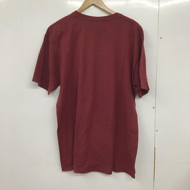 ステューシー STUSSY Tシャツ 半袖 L ロゴ、文字 X プリント えんじ / ワインレッド /  メンズ USED 古着 中古 10133104