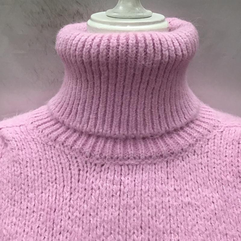 ザラ ZARA ニット、セーター 長袖 3991 002 620 タートルネック ハイネック M 無地 桃 / ピンク /  レディース USED 古着 中古 10118428