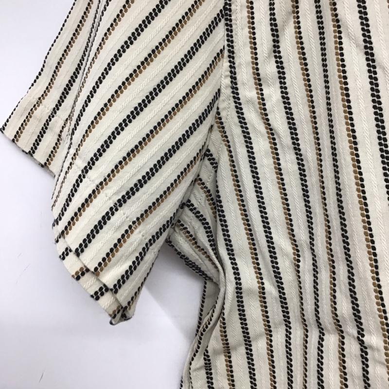 バナナリパブリック BANANA REPUBLIC シャツ、ブラウス 半袖 半袖シャツ プリントシャツ カジュアルシャツ L ストライプ ベージュ / ベージュ /  メンズ USED 古着 中古 10140143