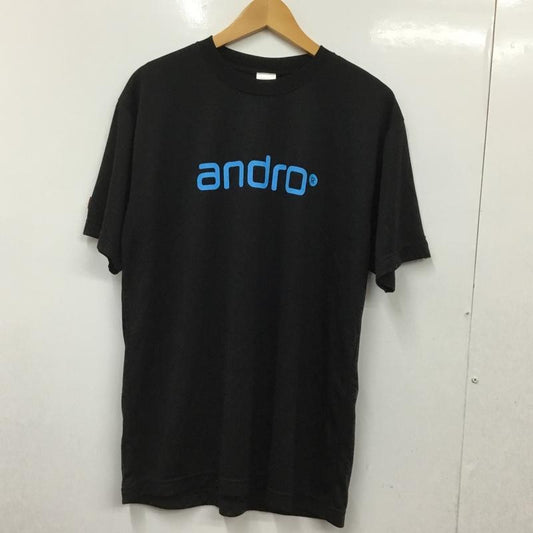 アンドロ andro Tシャツ 半袖 卓球ウェア スポーツウェア タグ付き キッズ 160 160cm ロゴ、文字 黒 / ブラック /  ボーイズ USED 古着 中古 10135680