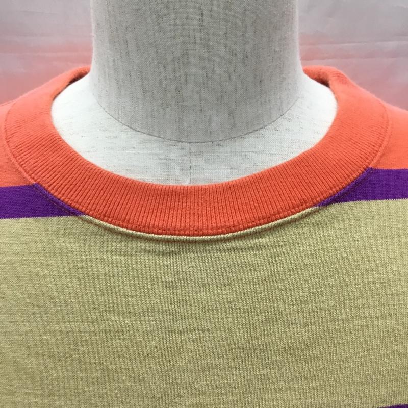 チャンピオン Champion カットソー 長袖 C3-Q410 マルチボーダー XL ロゴ、文字 マルチカラー / マルチカラー /  メンズ USED 古着 中古 10119839