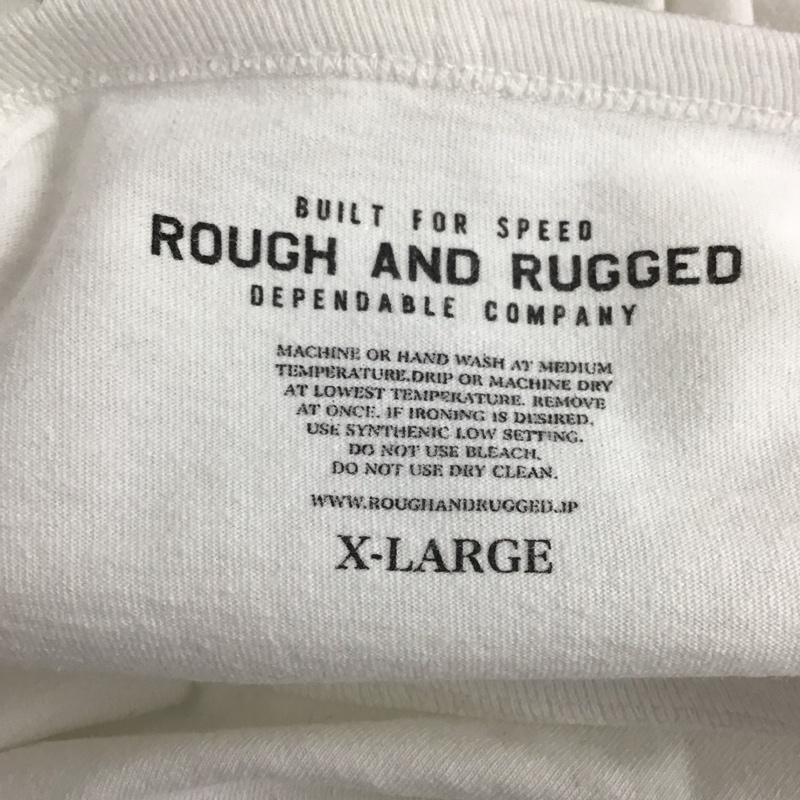 ラフアンドラゲッド ROUGH and RUGGED カットソー 長袖 長袖カットソー プリントカットソー クルーネック XL プリント 白 / ホワイト /  メンズ USED 古着 中古 10126195