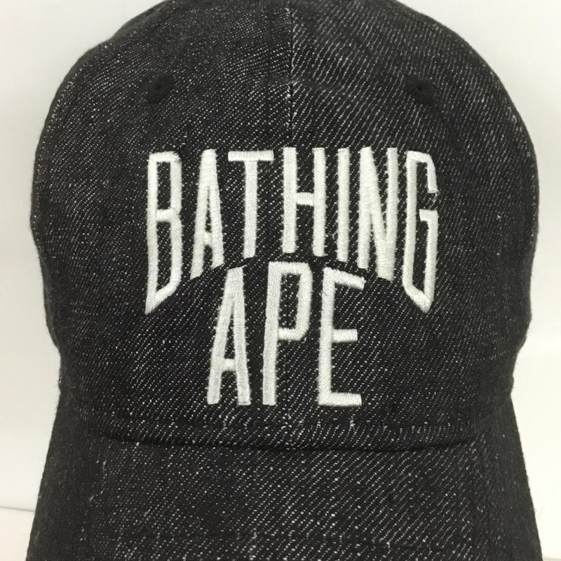 アベイシングエイプ A BATHING APE 帽子 キャップ NYC LOGO DENIM NEW ERA 9TWENTY CAP ロゴ、文字 黒 / ブラック /  メンズ USED 古着 中古 10132251