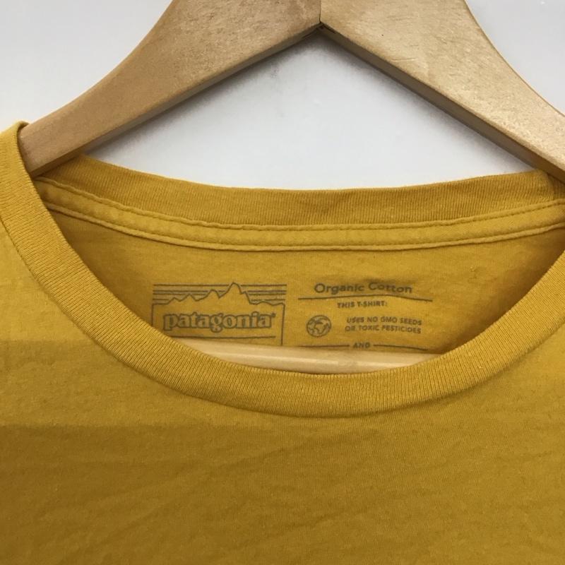 パタゴニア patagonia Tシャツ 半袖 39151sp18 半袖カットソー プリントTシャツ クルーネックカットソー M ロゴ、文字 黄 / イエロー /  メンズ USED 古着 中古 10140962