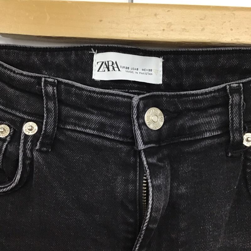 ザラ ZARA パンツ デニム、ジーンズ 38 無地 黒 / ブラック /  レディース USED 古着 中古 10150438