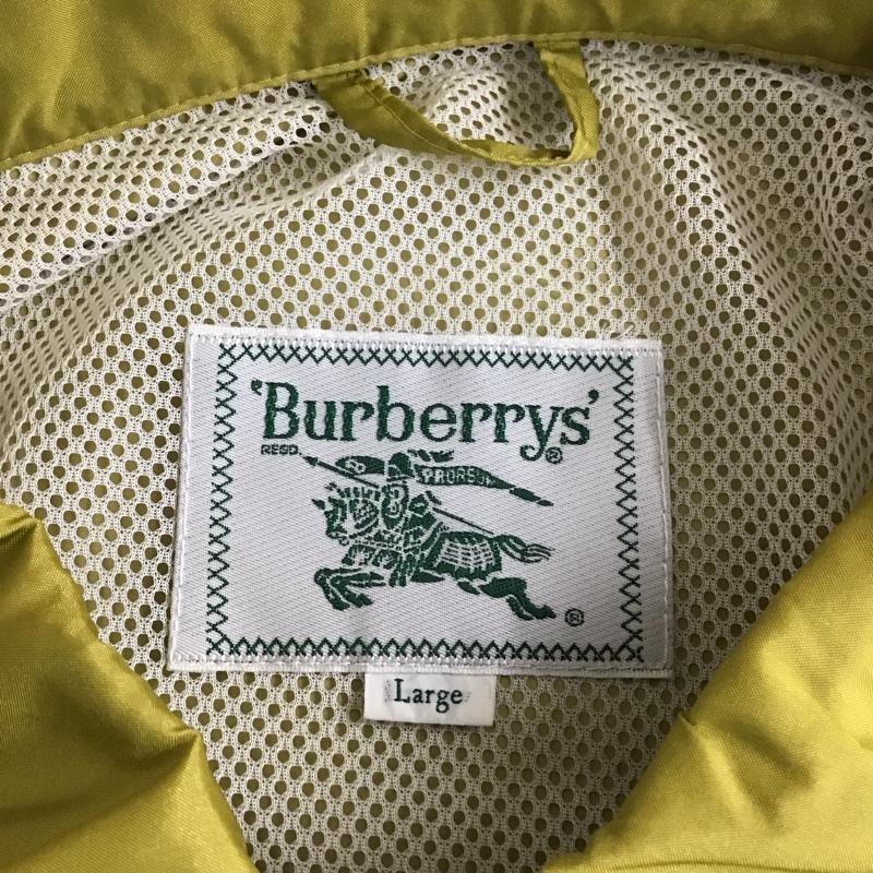 バーバリーズ BURBERRYS ジャケット、上着 ジャンパー、ブルゾン 長袖ジップアップジャケット ジップアップパーカー ナイロンジャケット パーカー L ロゴ、文字 黄 / イエロー /  メンズ USED 古着 中古 10120066