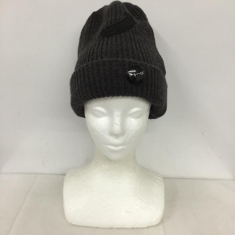 カシラ CA4LA 帽子 ニット帽 ANDY WARHOL ART KNITCAP バナナワッペン ロゴ、文字 チャコールグレー / チャコールグレー /  メンズ USED 古着 中古 10138139
