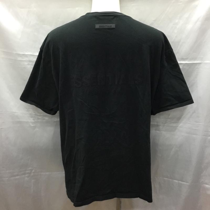 エッセンシャル ESSENTIEL Tシャツ 半袖 XL ロゴ、文字 X 無地 黒 / ブラック /  メンズ USED 古着 中古 10113446
