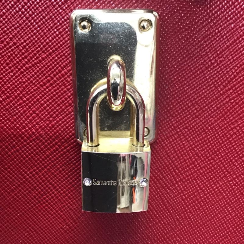 サマンサタバサ Samantha Thavasa ハンドバッグ ハンドバッグ ショルダー 2WAY 無地 赤 / レッド / X 金 / ゴールド /  レディース USED 古着 中古 10112183