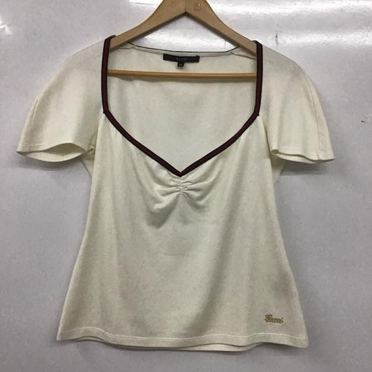 グッチ GUCCI カットソー 半袖 XL 無地 白 / ホワイト /  レディース USED 古着 中古 10133313