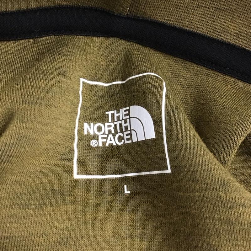 ザノースフェイス THE NORTH FACE パーカー 長袖 nt12086 ランニングスウェット プルオーバー L ロゴ、文字 カーキ / カーキ /  メンズ USED 古着 中古 10125611