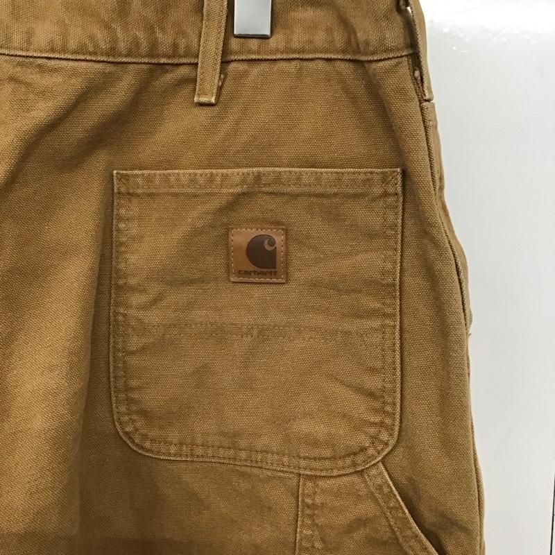 カーハート Carhartt パンツ ワークパンツ、ペインターパンツ ワイドパンツ カジュアルパンツ ワークパンツ 38 ロゴ、文字 キャメル / キャメル /  メンズ USED 古着 中古 10150628