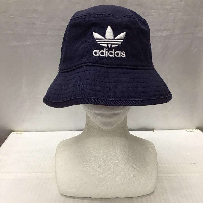 アディダス adidas 帽子 ハット S94587 Core Bucket Hat バケットハット バケハ ロゴ、文字 紺 / ネイビー /  メンズ USED 古着 中古 10121143