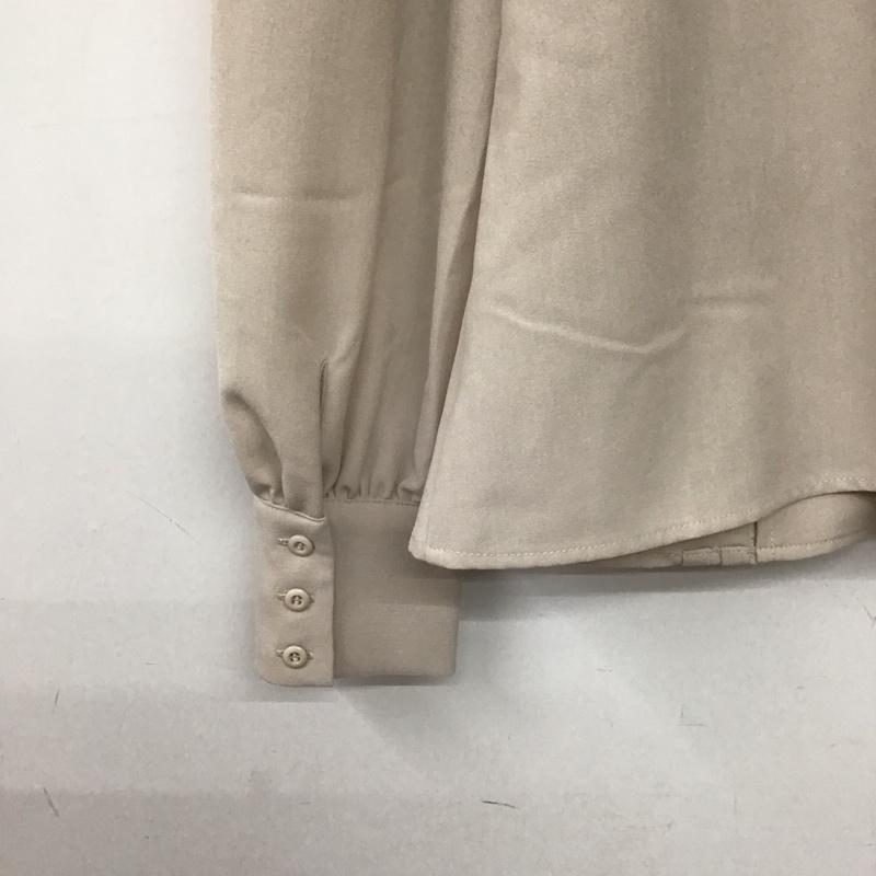 ダズリン dazzlin シャツ、ブラウス 長袖 022210400101-02 ケープカラー付ピンタックブラウス FREE 無地 ベージュ / ベージュ /  レディース USED 古着 中古 10142290